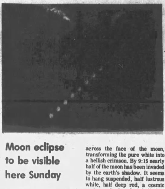 Moon eclipse to be visible here Sunday